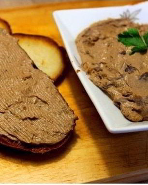 Паштет из куриной печени с грибами