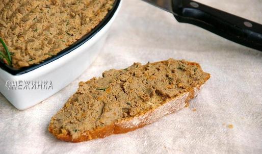 паштет из куриной печени с лисичками