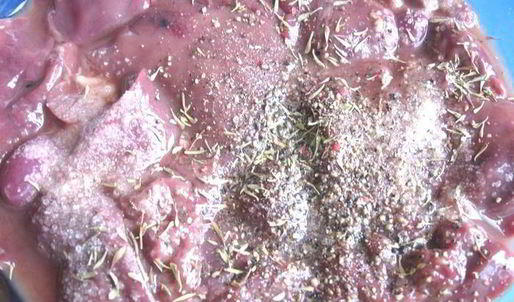 паштет из куриной печени в ежевичном желе