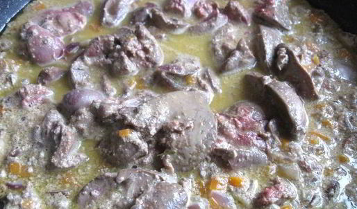 паштет из куриной печени в ежевичном желе