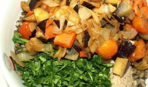 паштет из маша с баклажанами и кунжутно-ореховой пастой