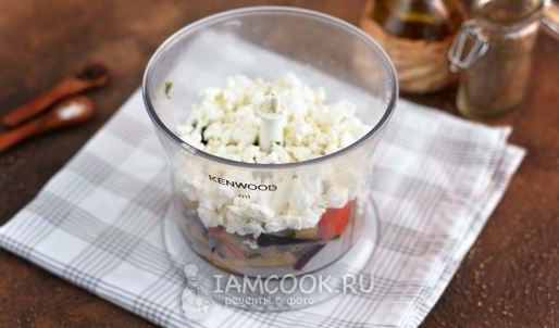 паштет из жареных баклажанов с творогом