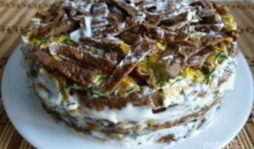 печеночный торт из свиной печени