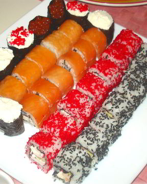 Домашние сырные роллы и суши