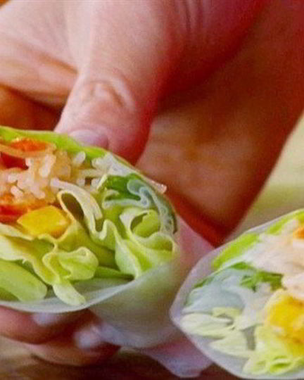 Рецепт овощных роллов с майонезом чили