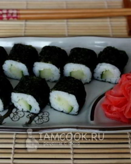 Рецепт ролла каппа маки с огурцом