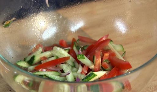 ролл с куриными сердечками