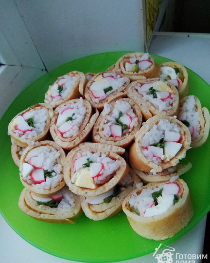 Рецепт роллов из блинов