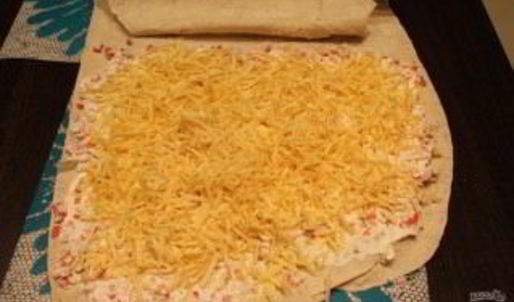 роллы из лаваша с крабовыми палочками