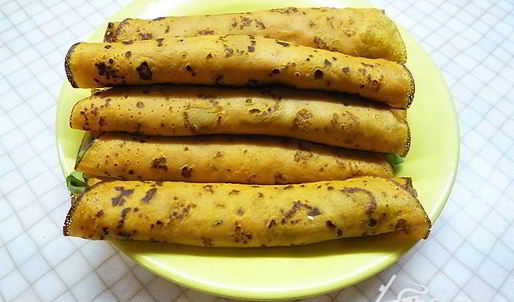 роллы из тыквы со шпинатом, копченостями и фисташковым майонезом