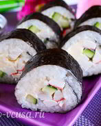 Роллы с крабовыми палочками