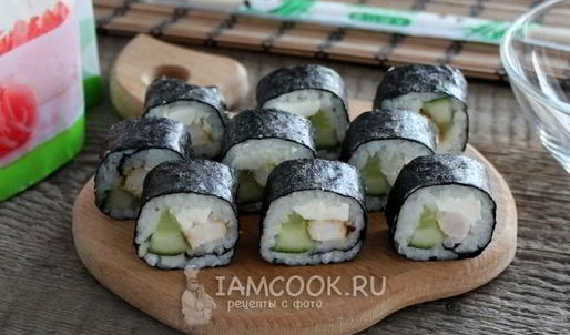 роллы с курицей