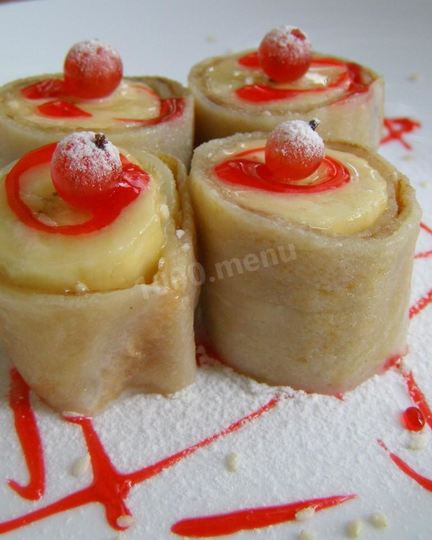 Рецепт сладких суш роллы с бананами