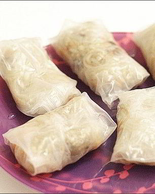 Спринг-роллы с куриным фаршем и грибами