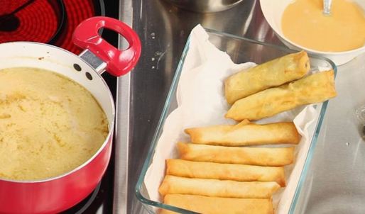 спринг-роллы с курицей