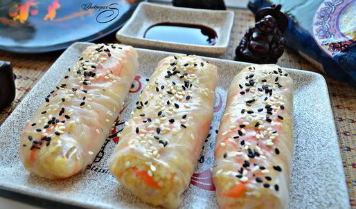 спринг-роллы с кускусом и овощами