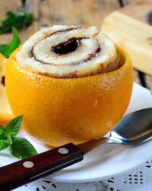 Цинамоновые роллы в апельсиновой корке