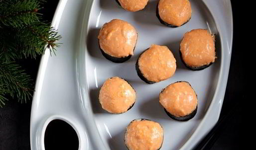 запеченные роллы с креветками