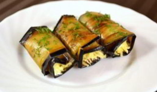 баклажанные рулетики с сыром