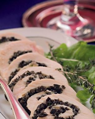 Куриный рулет с солеными грибами