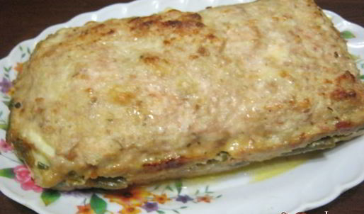 куриный рулет с яйцом и стручковой фасолью