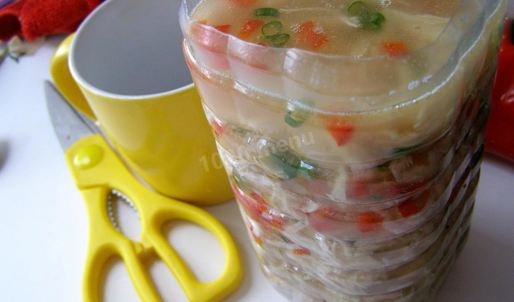 куриный рулет в бутылке