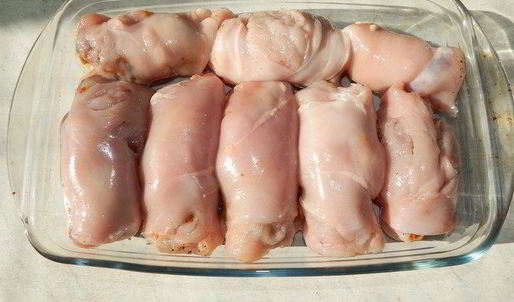 куриные рулетики с овощами