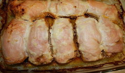 куриные рулетики с овощами