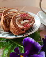 Нежнейший рулет с малиной