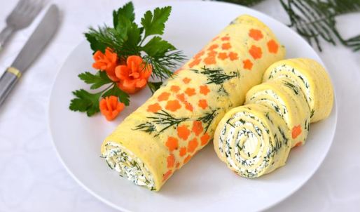 нежнейший закусочный рулет цветы весны