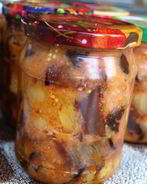 Острые рулетики из баклажан