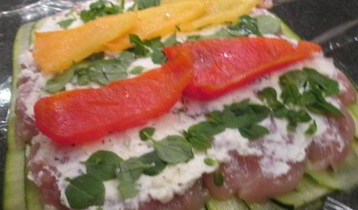 рулет из курицы в цукини