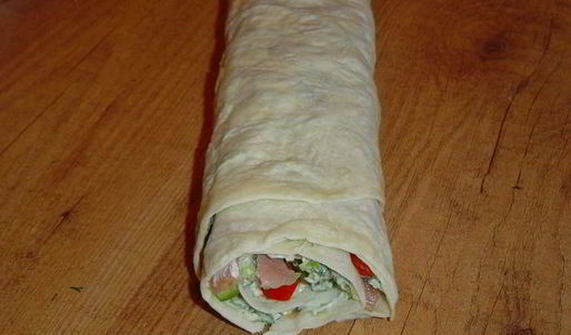 рулет из лаваша с горбушей