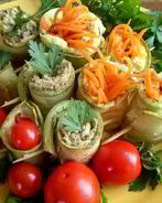 Рулетики из кабачков с разными начинками