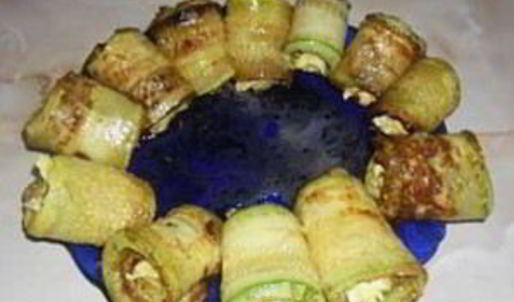 рулетики из кабачков с сыром