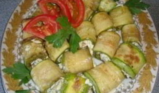 рулетики из кабачков с сыром