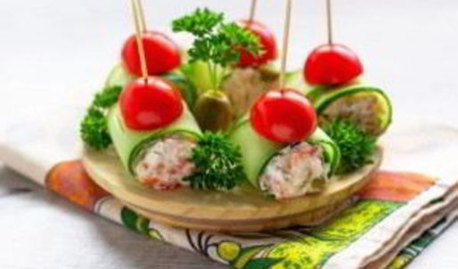 рулетики из огурцов с начинкой