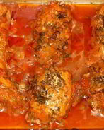 Рулетики из свинины в томатном соусе