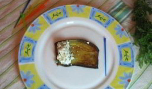 рулеты из баклажанов с творогом