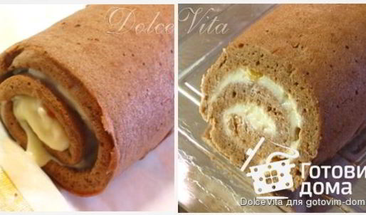 шоколадный рулет рождественское полено