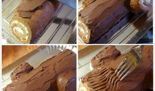 шоколадный рулет рождественское полено