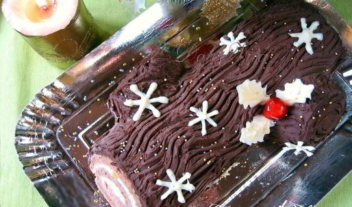 шоколадный рулет рождественское полено