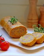 Тыквенный рулет с мясным фаршем