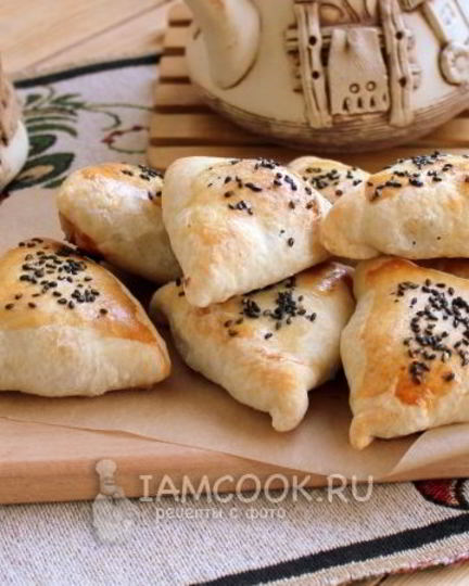 Рецепт самсы из слоеного теста