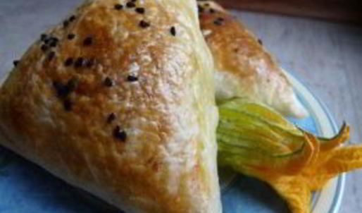 слоеная самса с тыквой