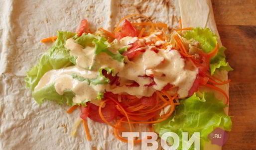 домашняя шаурма с курицей