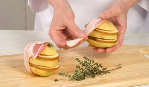 картофельный сэндвич с сальсой