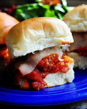 Мини-сэндвичи с фрикадельками