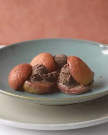 Рецепт сэндвича из персиков с мороженым