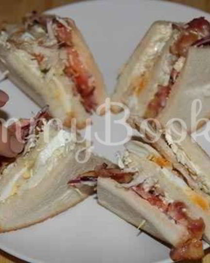 Рецепт сэндвича с беконом и салатом